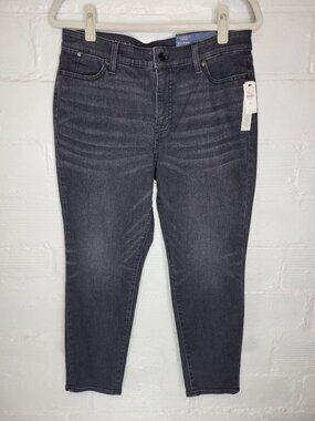 Talbots Women's Size 10P Petite Jeans Flawless Slim Ankle Charcoal